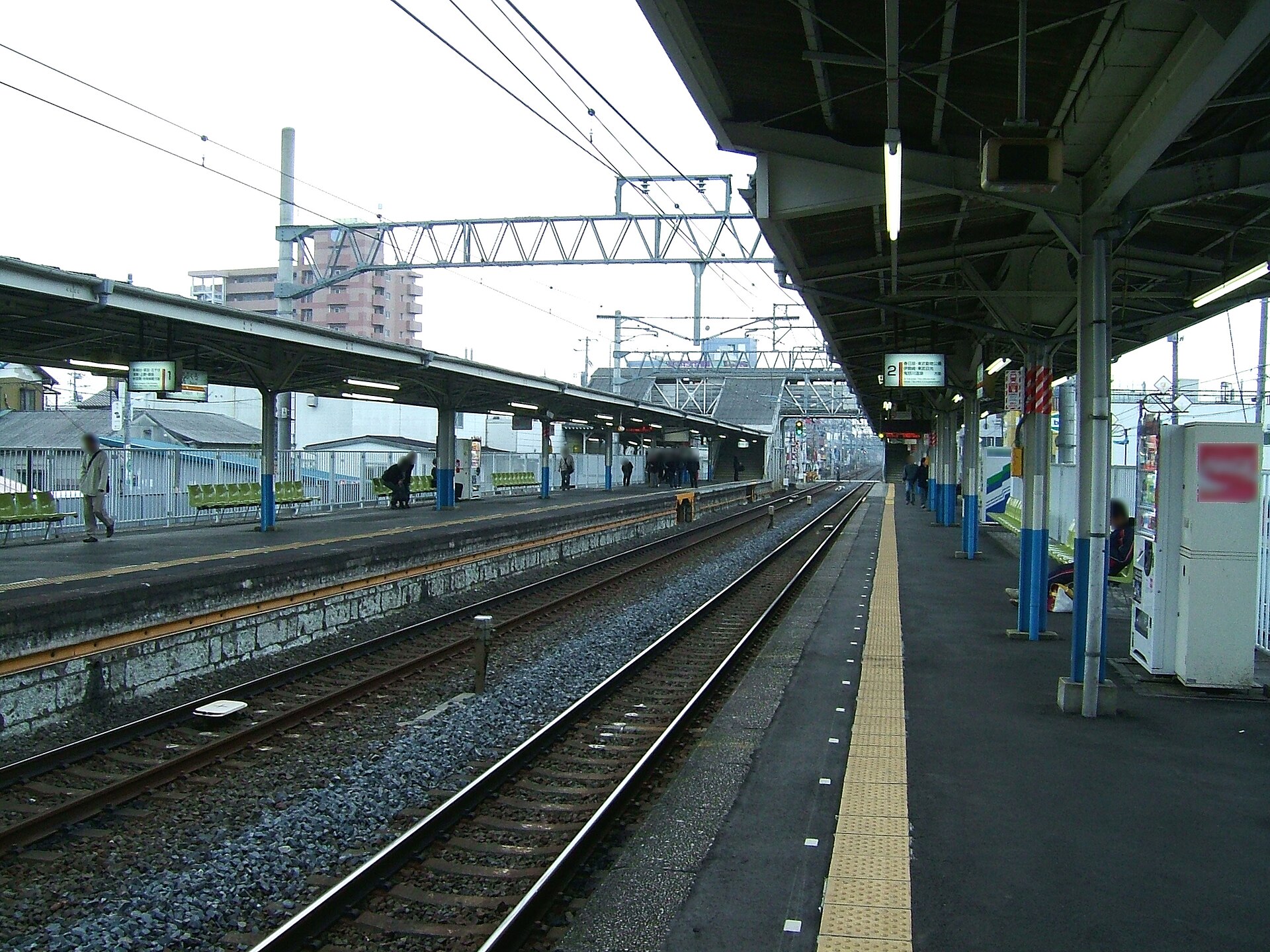 東武スカイツリーライン大袋駅のホーム