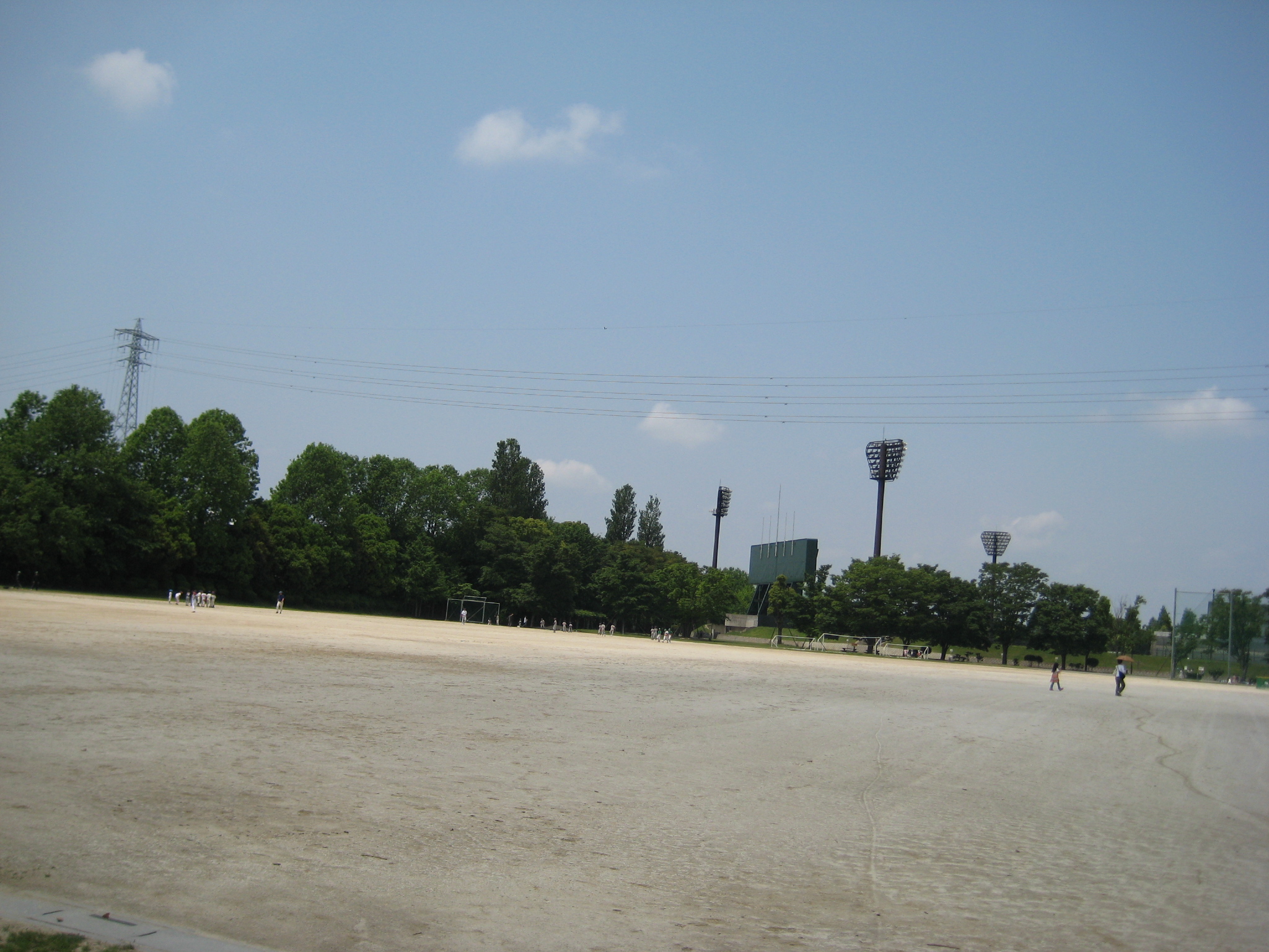 越谷総合公園のグラウンド