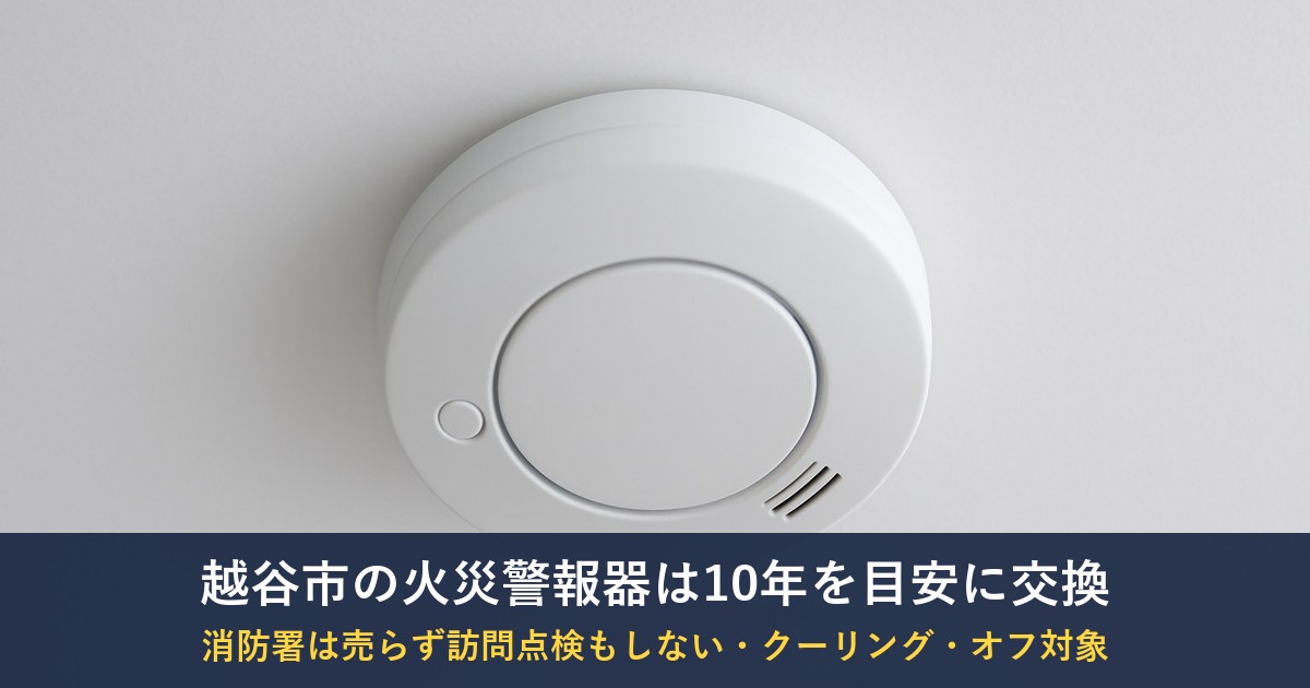 天井に付けた無地の丸い警報器(AIで作成したイメージ)